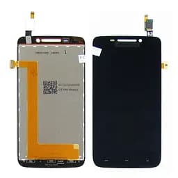 Дисплей для Lenovo S650 с черным тачскрином