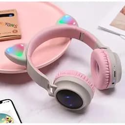 Навушники Hoco W27 Cat EAR Wireless headphones чисто рожеві - мініатюра 3