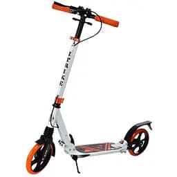 Самокат iTrike городской взрослый 35х14х89-103 см Бело-оранжевый 000222983