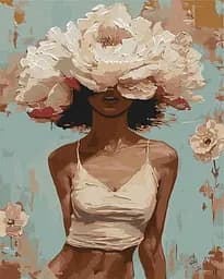 Набор для росписи по номерам Цветущая красавица, 40x50 см, КНО8436