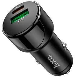 Автомобільний зарядний пристрій Hoco Z42 1 USB + Type-C PD20W +QC3.0 Black