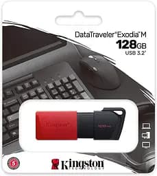 USB Flash Kingston DT Exodia M USB 3.2 128GB Black/Red - мініатюра 3