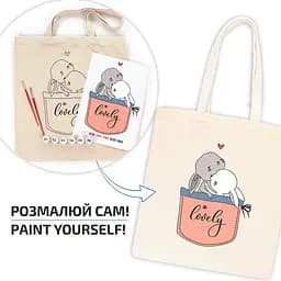 Екосумка-розмальовка, Милі зайченята , бавовна 220 г/м2, 38х42см, ROSA Talent - мініатюра 3