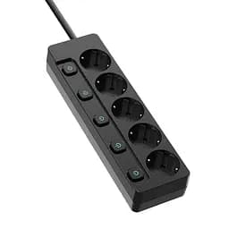 Фільтр мережевий 5 розеток 5 м Black 16А до 3.5 кВт ColorWay teh0024052