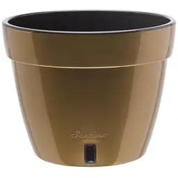 Вазон Santino Asti 12 л чорно-золотий (AST120GLD/BL)