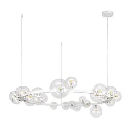 Люстра стельова G9 Levistella 918LP267-24 WH+CL, 24 плафона, білий і прозорий, сучасний стиль для дому