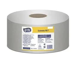 Grite Jumbo Economy, 1 рул., Туалетний папір макулатурний Гріте, одношаровий, 180 м, 947 відривів, 90х190 мм, на втулці
