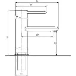 Змішувач для умивальника Topaz Corsica TC 16221-H48 (16704) - мініатюра 4