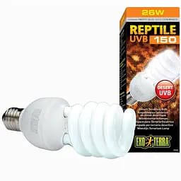 Лампа террариумная Exo Terra Reptile UVB150 для пустынных рептилий, ультрафиолетовая, люминесцентная, 26 W, E27