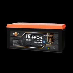 Акумулятор LP LiFePO4 76,8V - 50 Ah (3840Wh) (BMS 80A/50А) пластик Smart BT - мініатюра 3