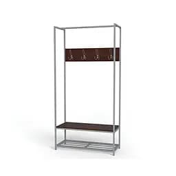 Вішалка модульна підлогова Ferrum-decor Треліс 13 180x90x38 сірий ДСП Венге 16мм (FRD-105516)