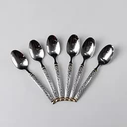 Набор чайных ложек Yiwu 6 штук из нержавеющей стали 14.5 см ложки десертные глянцевая полировка столовые приборы HP-16978-07