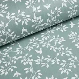 Простирадло Cosas на резинці в дитяче ліжечко 70х140 floret cs1, м'ята (BirdsFoliageMint_70x140x12) - мініатюра 5