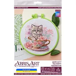 Набір для вишивання хрестиком Abris Art Чаювання AHM-077 з п'яльцями