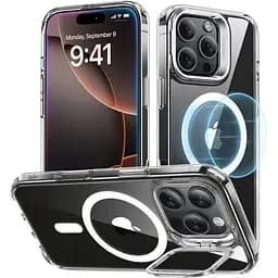 Прозорий чохол із підставкою ESR Classic Hybrid Case with Stash Stand (HaloLock) Clear для iPhone 16 Pro (1A7490102)