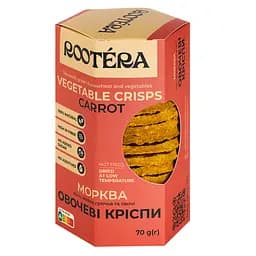 Овочеві кріспи Rootéra з моркви 70 г (RT-CR004-CR-070)