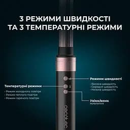 Стайлер CECOTEC Bamba CeramicCare 2in1 AirGlam Black - мініатюра 7
