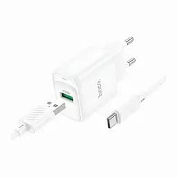 Сетевое зарядное устройство Hoco C141A 2 x USB 5В/2.1 A быстрая зарядка белый