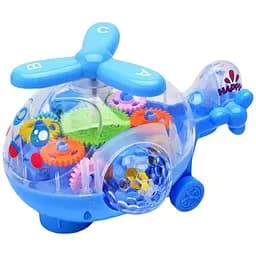 Дитячий музичний гелікоптер A-Toys QF05-1 прозорий корпус блакитний