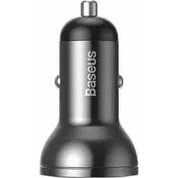 Автомобільний зарядний пристрій Baseus Digital Display Dual USB 4.8A 24W CCBX-0G Black - мініатюра 4