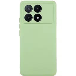 Чехол TPU GETMAN Liquid Silk Full Camera для Xiaomi Poco X6 Pro Зеленый / Pistachio