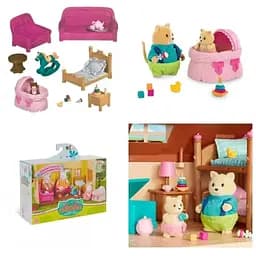 Li`l Woodzeez Игровой набор Гостиная и Детская