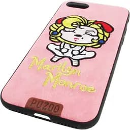 Чохол-накладка PUZOO TPU+TPU with stitchwork craft Star show iPhone 7/8/SE 2020 Pink Monroo - мініатюра 5