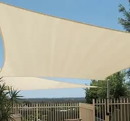 Тент навес затеняющий прямоугольный 3х5м сетка (Молочный)