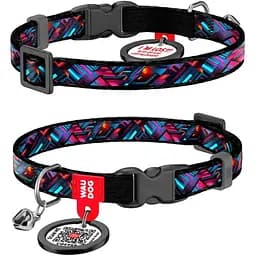 Ошейник для кошек Waudog Nylon Бесконечные миры с QR паспортом XS 20-30x1 см