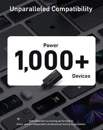 Мережевий зарядний пристрій Anker 737 GaNPrime 120W A2148 3 порти блок - мініатюра 3
