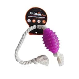 Игрушка AnimAll Fun граната с канатом фиолетовая 8 см