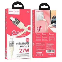 Кабель Hoco Type-C to Lightning Spirit PD transparent charging data cable U129 27W 1.2 м - мініатюра 3