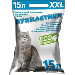 Силікагелевий наповнювач для туалету Пухнастики 15 л (15л ПУШИСТИК)