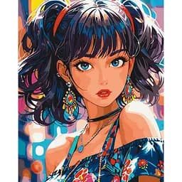 Картина по номерам "Девушка с голубыми глазами" Art Craft 16117-AC 40х50 см