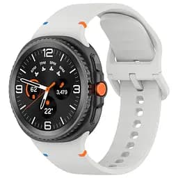 Силіконовий ремінець на смарт годинник Samsung Galaxy Watch 8 40mm/8 Classic 46mm/8 44mm, Silicone, light grey, зі зручною застібкою, на фітнес браслет, ArmorStandart (ARM86863)