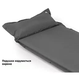 Килимок самонадувний Naturehike (CNK2300DZ014) 6см - з подушкою - одномісний - графіт - мініатюра 6