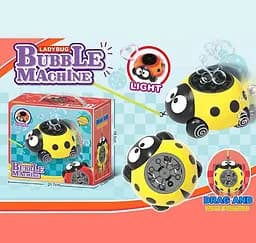 Каталка с мыльными пузырями Божья коровка, BBX800ЖЕЛТ, 2 бутылочки с мыльным раствором