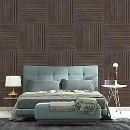 Покриття вінілове самоклеюче Wall Sticker 3D рейки 600х600х2.8мм Димчастий каштан SW-00002195 - мініатюра 4