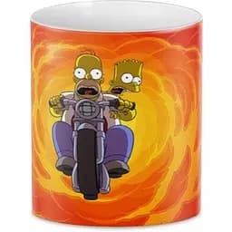Кухоль GeekLand Гомер Сімпсон на мотоциклі CP 03.256 330 мл білий