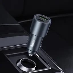 Автомобільний зарядний пристрій HOCO Z60 Bloom 48W dual-port PD30W+QC3.0 multi-protocol car charger чорний - мініатюра 5