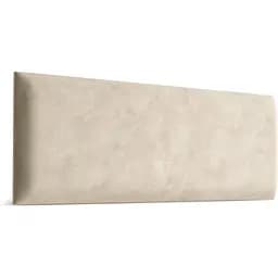 Стінова панель, оксамитове узголів'я ліжка, кремова 90*30*4 см