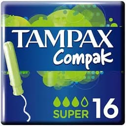 Тампони Tampax Compak Super, з аплікатором, 16 шт.