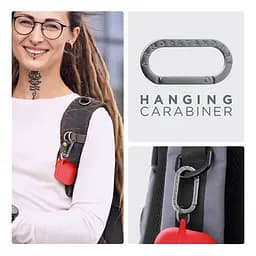 Силіконовий чохол для навушників Apple AirPods 4, Hang Case, червоний, ультратонкий захисний кейс товщиною 2 мм, захист від подряпин, пилу та ударів, компактний, з карабіном для кріплення, ArmorStandart (ARM81293) - мініатюра 6