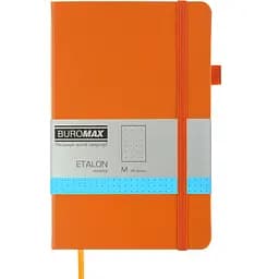 Книга записна Buromax Etalon в крапку 195х125 мм помаранчева 96 аркушів (BM.291360-11)
