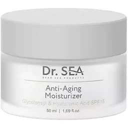 Зволожувальний Anti-Aging крем для обличчя Dr. Sea з комплексом Glycotensyl і гіалуронаном SPF15, 50 мл (20714) - мініатюра 2