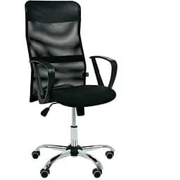 Кресло Ultra Хром/АМФ-7 сиденье А-2/спинка Сеть черная, вставка Скаден черный