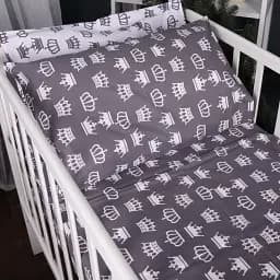 Підковдра MirSon Бязь Kids Time 17-0675 Queen of Now 160х220 см Біло-сіра (2200010187717) - мініатюра 4