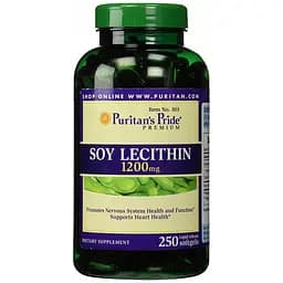 Лецитин із сої Puritan's Pride Soy Lecithin 1200 мг 250 капсул