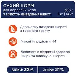 Сухий корм для котів Club 4 Paws Premium з ефектом виведення шерсті із травного тракту 14 кг (B4630101) - мініатюра 2