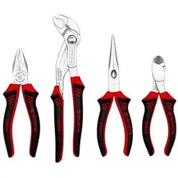 Набор шарнирно-губцовых инструментов №2 Wurth Zebra 4 шт. красно-черный (071401 565)